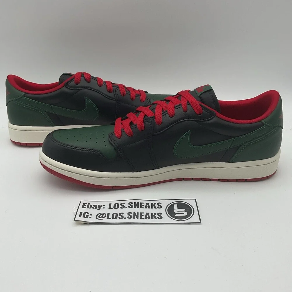 Size 11.5W - Air Jordan 1 Retro OG Low Black Gorge Green W (CZ0775-036) - Picture 2 of 9
